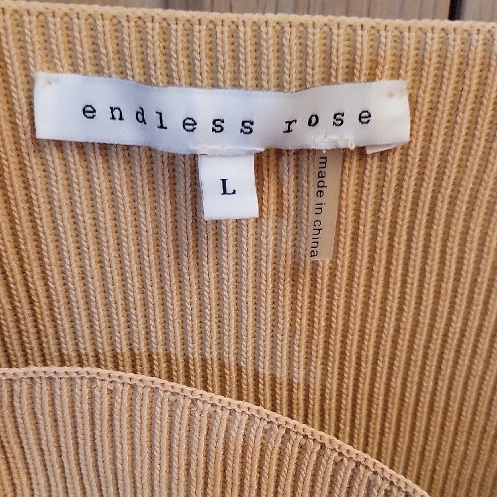 Endless Rose Ribbed Khaki Dress - Picture 2 of 3